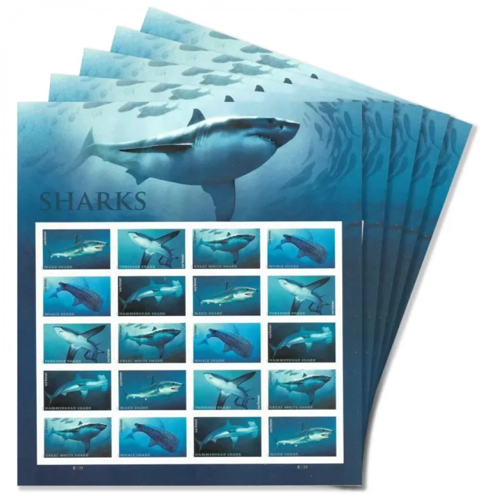 2017 USPS Shark First Class Forever Postage Stamps