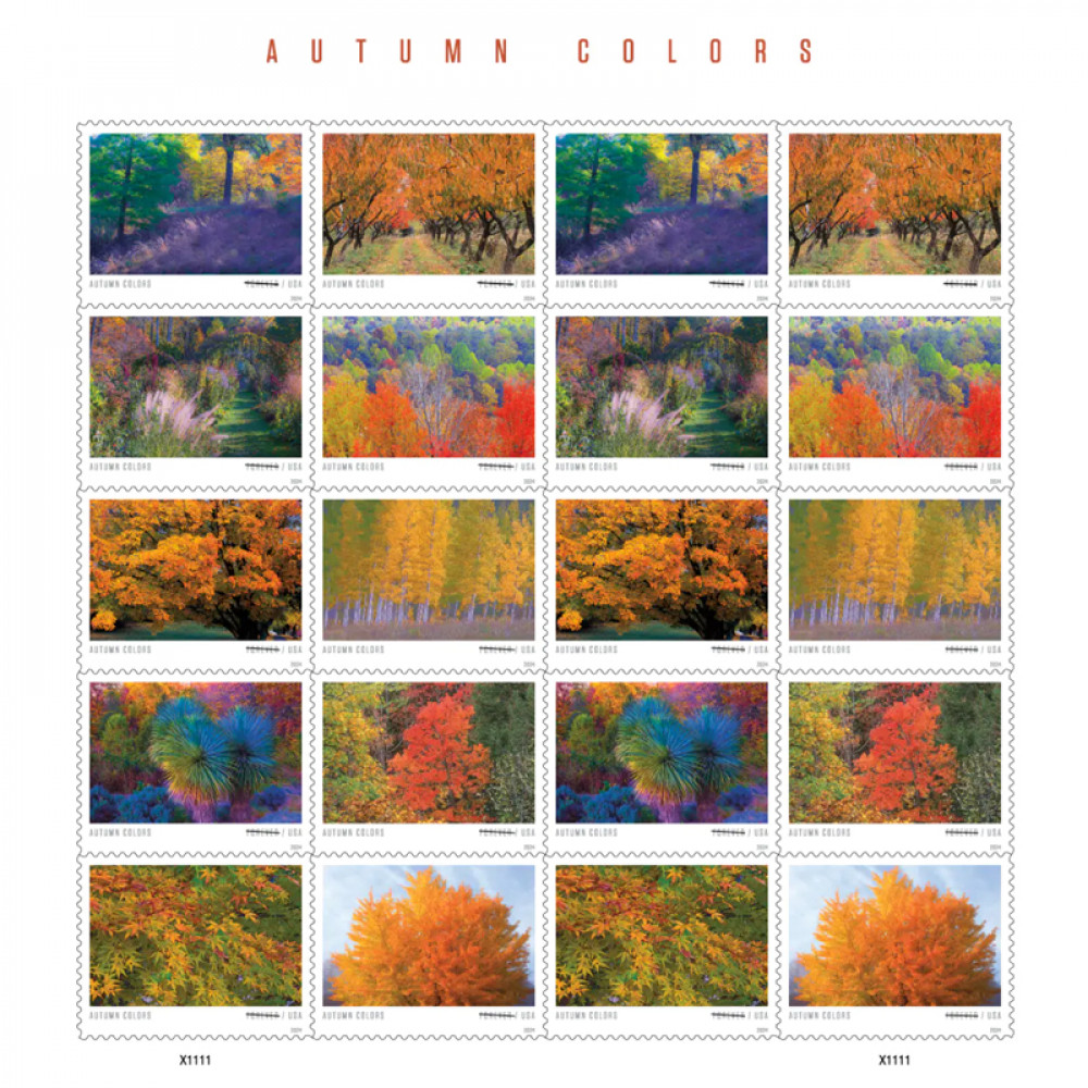 2024 forever stamps Autumn Colors